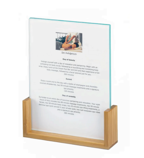 8.5" x 11" $45.00 <br>
4" x 11" $29.00