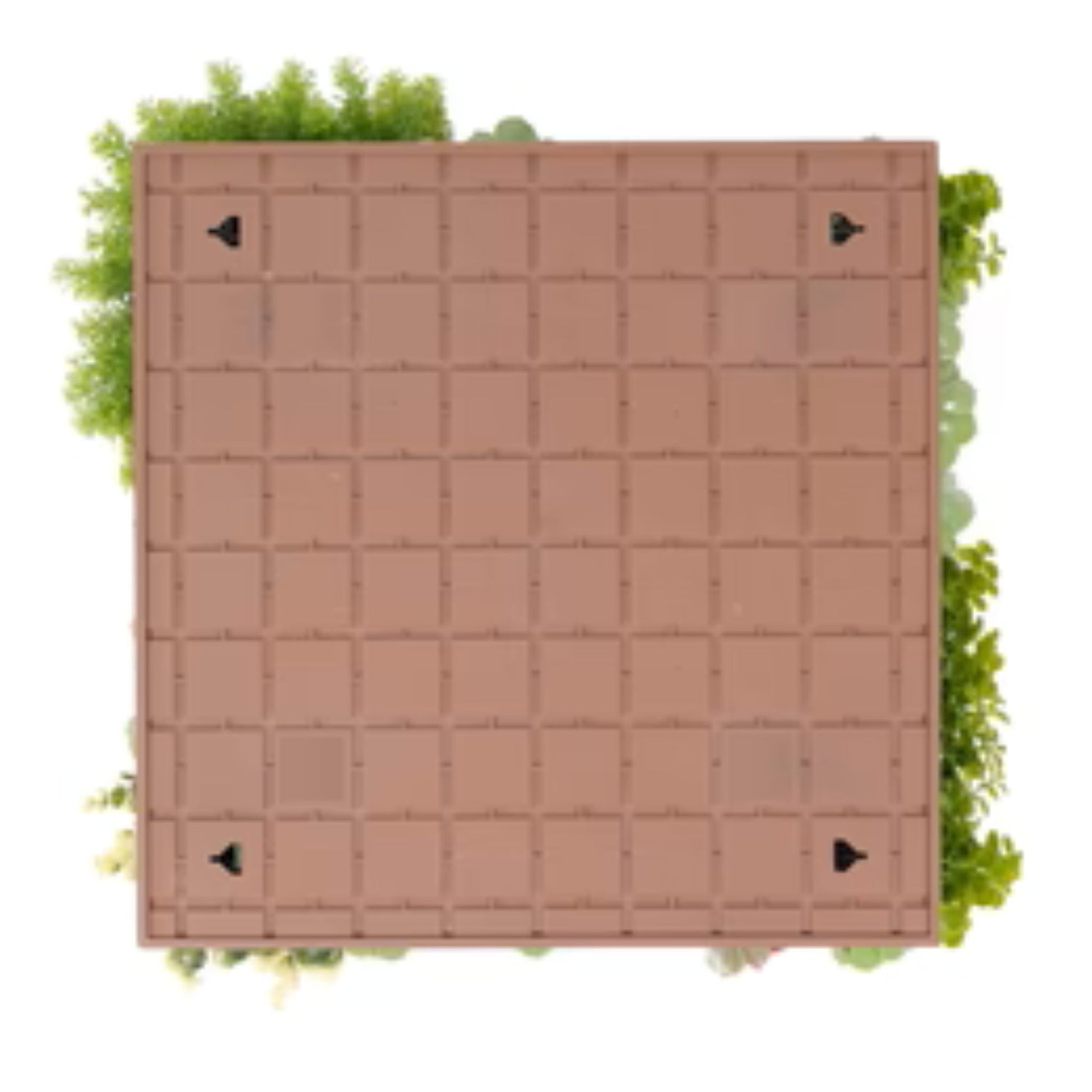 UV-resistant outdoor-safe artificial succulent wall décor back view