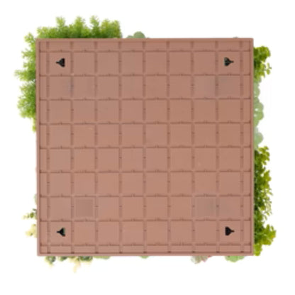 UV-resistant outdoor-safe artificial succulent wall décor back view