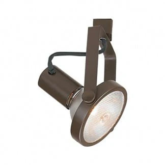 Black NTH-107 PAR30 gimbal ring track head featuring a rear-loading design and adjustable yoke for flexible commercial lighting.