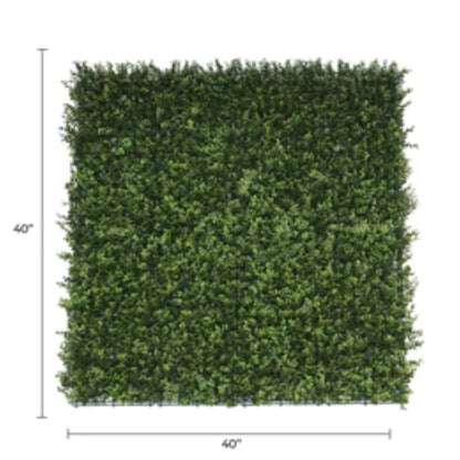 natural artificial boxwood wall panel 40x40 with dimensions