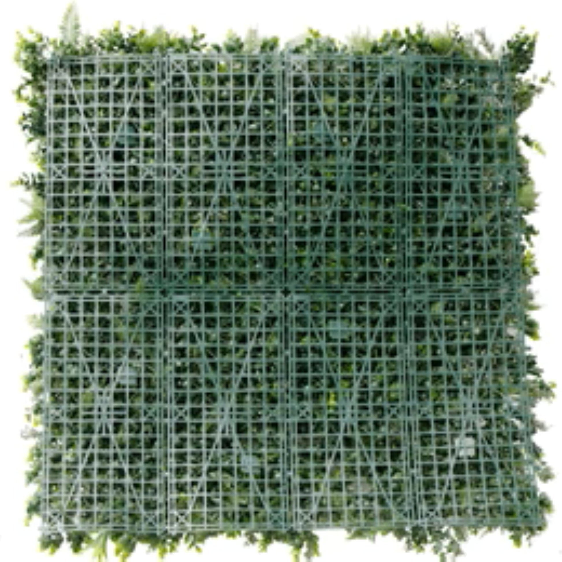 natural artificial boxwood wall panel 40x40 back view