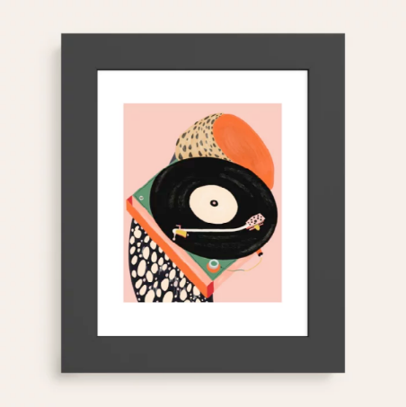 Nostalgic Grooves Framed Art Print