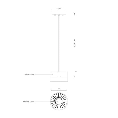 Oxford 5 Inch Pendant Light