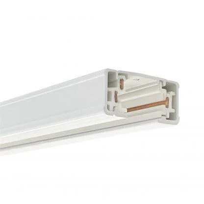 Single-circuit ceiling track lighting rail in a white finish, showing the aluminum housing designed for standard one-circuit lighting systems.