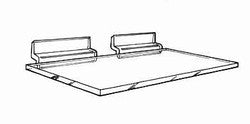 Acrylic slatwall shoe shelves - 1