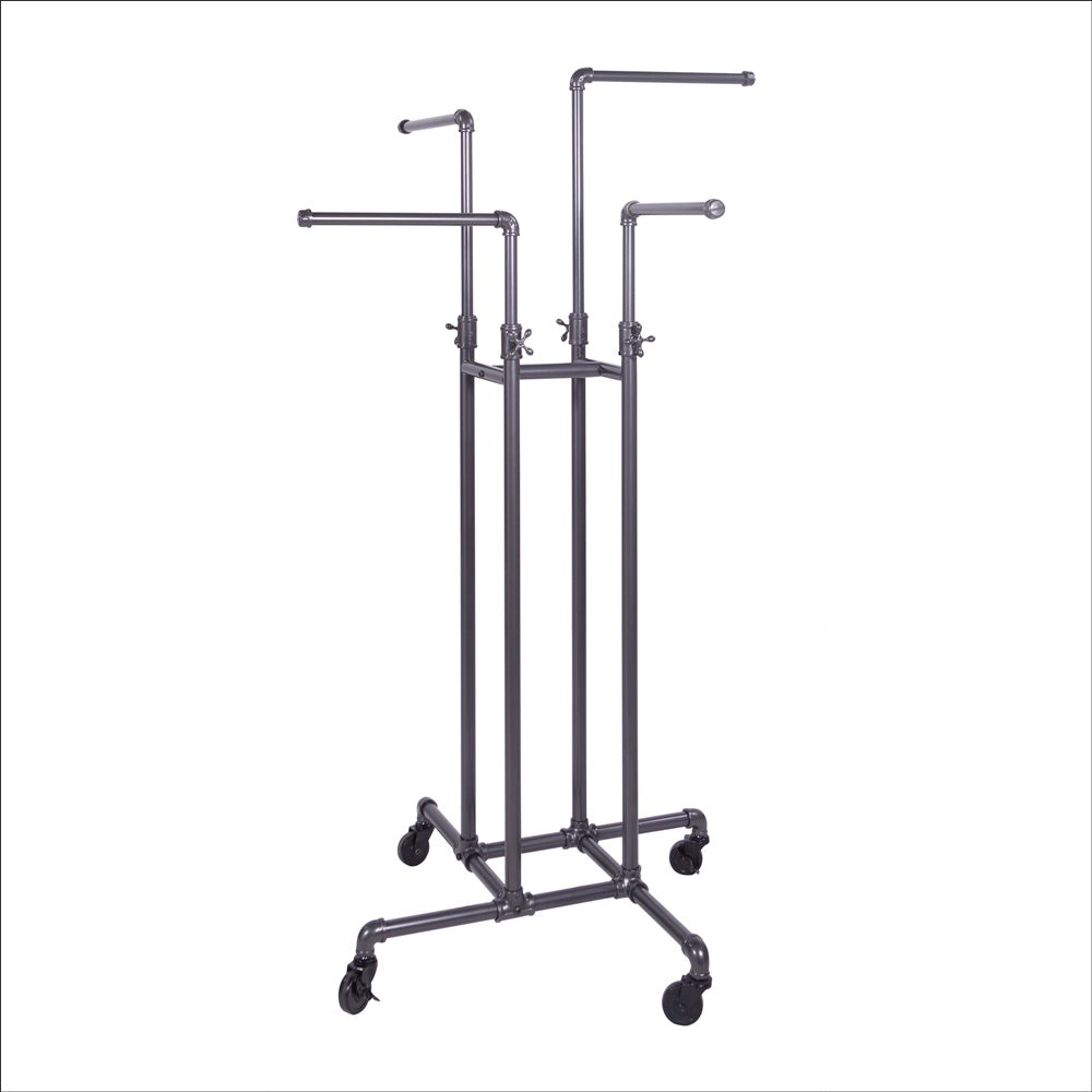 Pipe 4-Way Adjustable Arms Rack - 1