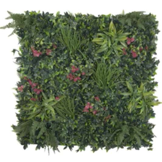 Luxury Pink Sensation artificial living wall panel measuring 40 by 40 inches