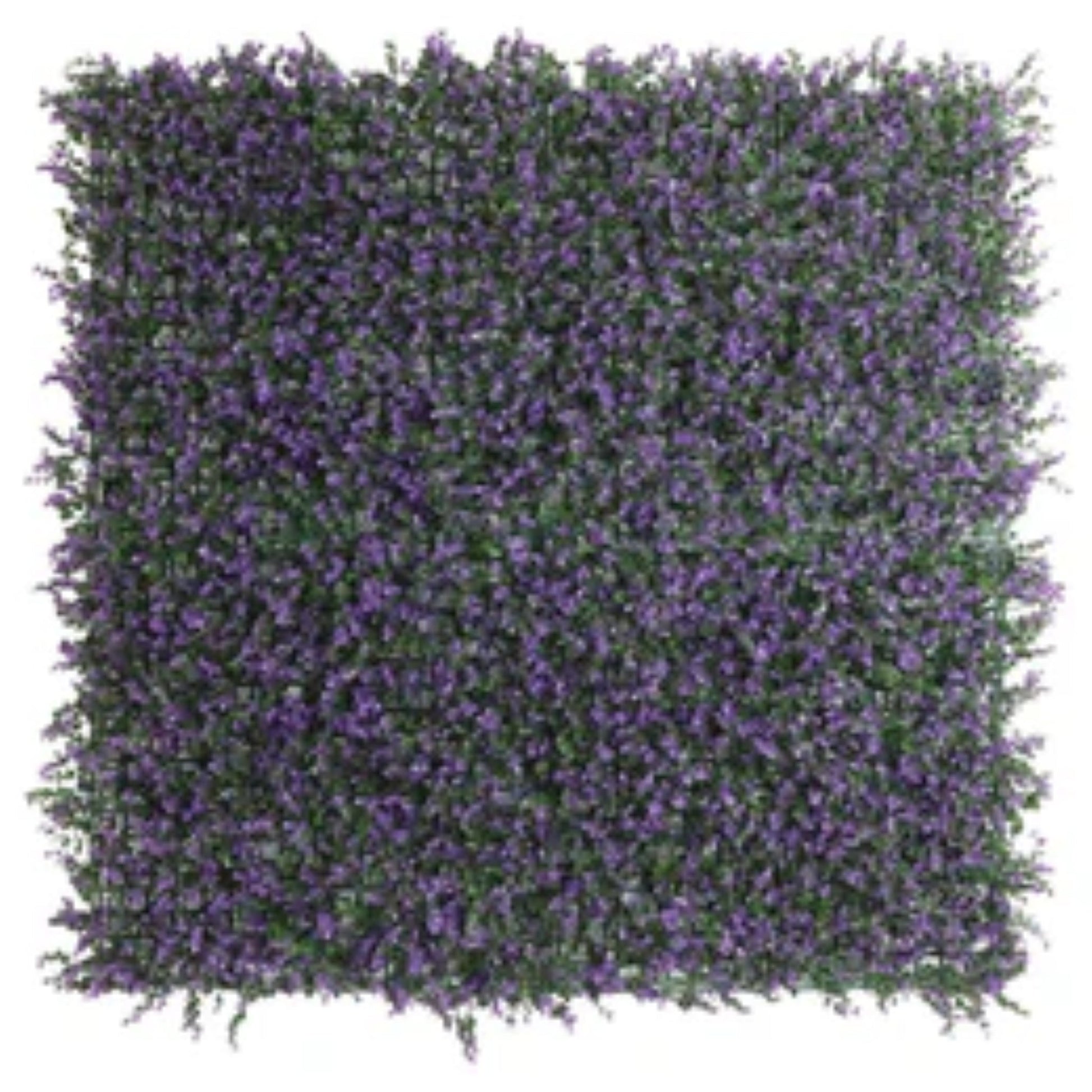 Lavender foliage wall panel installed in a hospitality or outdoor setting