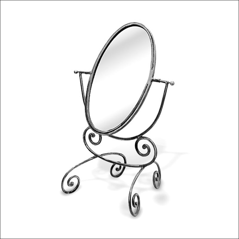 Oval Counter Mirror : [Raw Steel] - 1