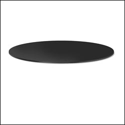 30" Diameter Black Melamine Shelf Topper for Round Racks - 1
