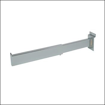 Extendable Straight Arm Faceout for Slatwall - Chrome - 1