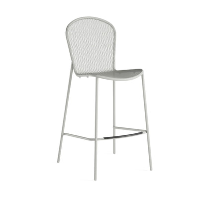Cement grey Emu Ronda 2.0 Bar E460 barstool with extended steel mesh design