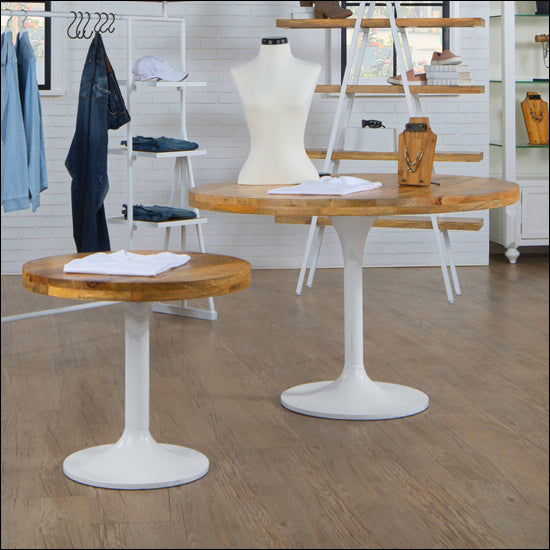 Eco Friendly Round Mango Wood Top Table - 1