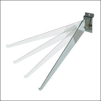 14" Adjustable Shelf Bracket for Slatwall - Chrome - 1