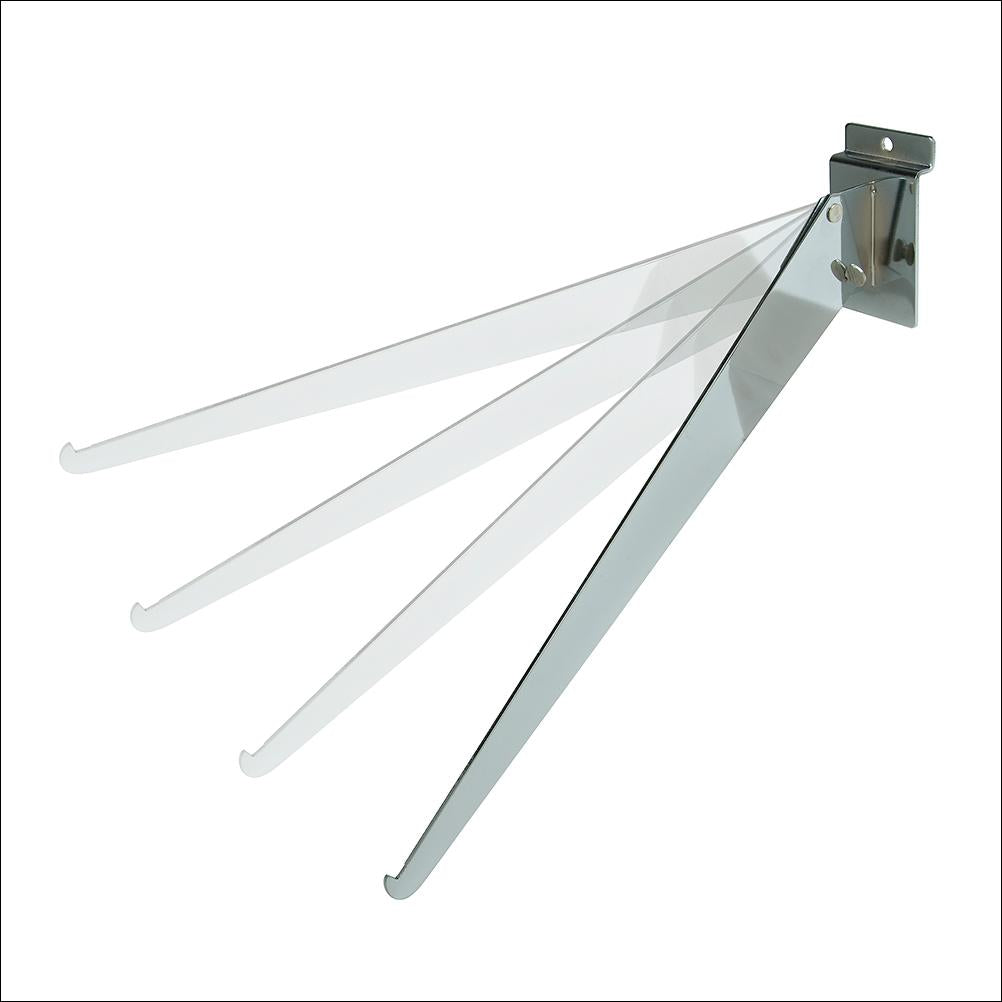 12" Adjustable Shelf Bracket for Slatwall - Chrome - 1
