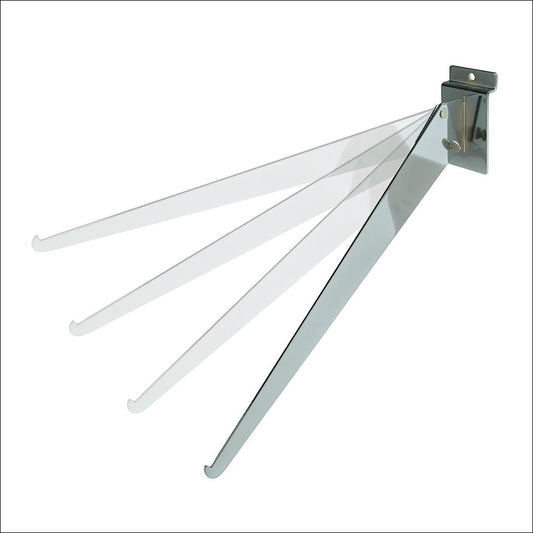 12" Adjustable Shelf Bracket for Slatwall - Chrome - 1