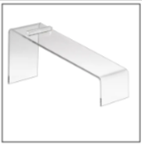 Economy Style 8"L X 3"W Slanted Shoe Riser 3"H at back, 1.5"H at front. - 1