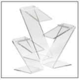 Economy Z Risers Affordable, elevated shoe displayers sold in sets of three. - 1