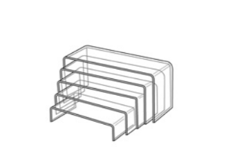 Flat Acrylic Shoe Risers Clear acrylic - 1