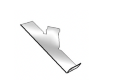 Economy Slatwall Angled Shoe Shelf 11"L x 5"W - 1