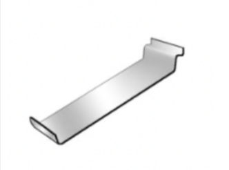 Economy Angled Front Facing Slatwall Shelf 11" x 5" - 1