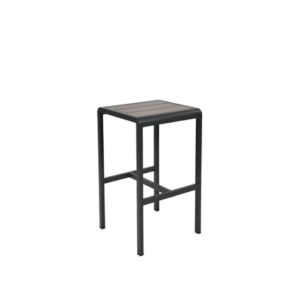 alnut Emu Sid Bar AB1221 backless barstool with aluminum slatted seat