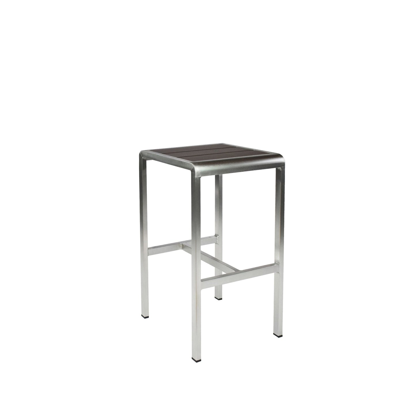Emu Sid Bar AB1221 barstool in wenge finish with brushed aluminum slatted seat
