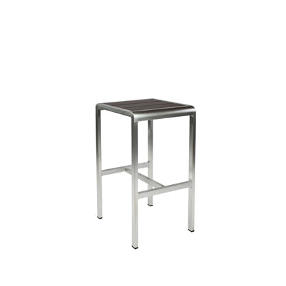 Emu Sid Bar AB1221 barstool in wenge finish with brushed aluminum slatted seat