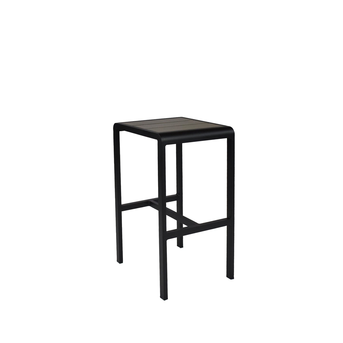 Emu Sid Bar AB1221 – Indoor/Outdoor Backless Brushed Aluminum Barstool with Slatted Seat