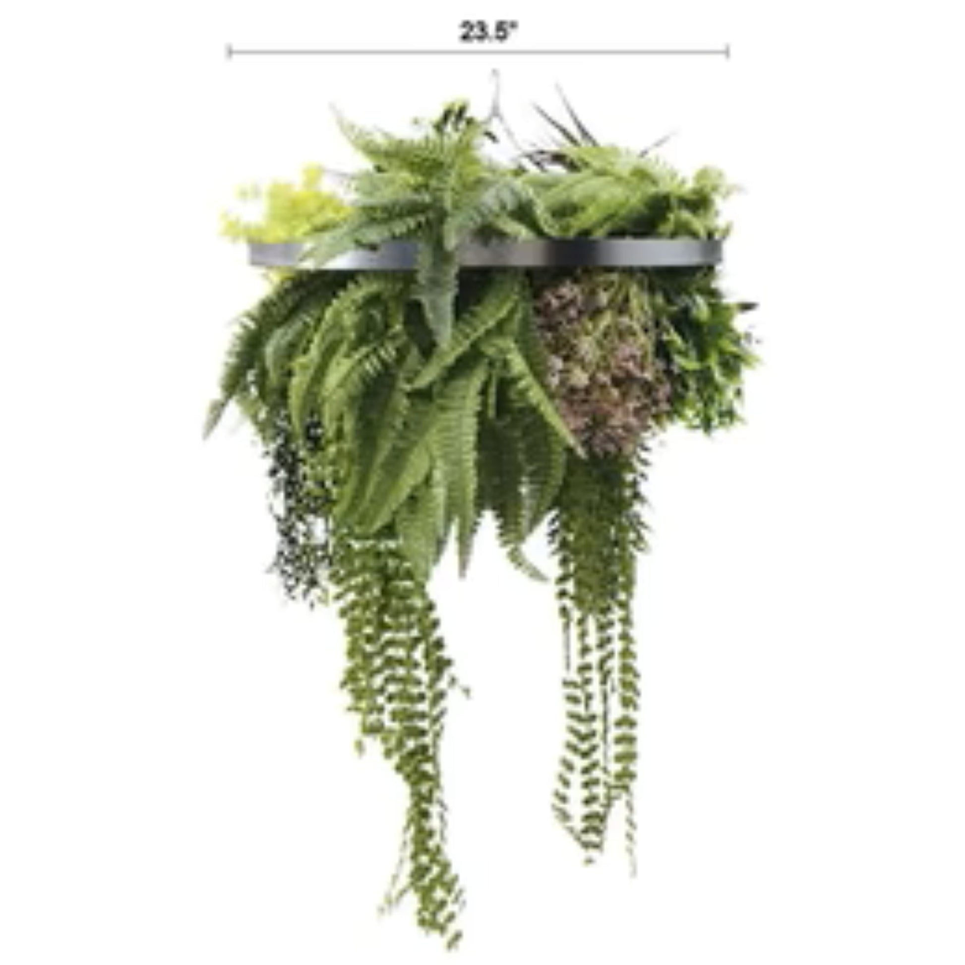 modern silver frame green wall hanging décor