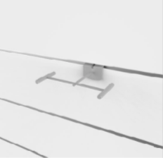 Slatwall Shoe Display H Shape Silver Frost Finish Dimensions: 5-1/4" x 2-1/4" Arm Length: 3" - 1