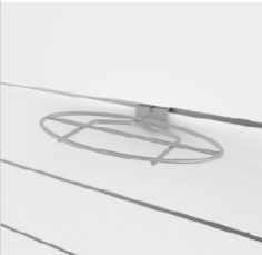Slatwall Shoe Display Ellipse Wire, Silver Frost Finish Dimensions: 9-1/2" x 5-3/16" - 1