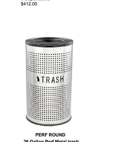 TRASH RECEPTACLES nine
