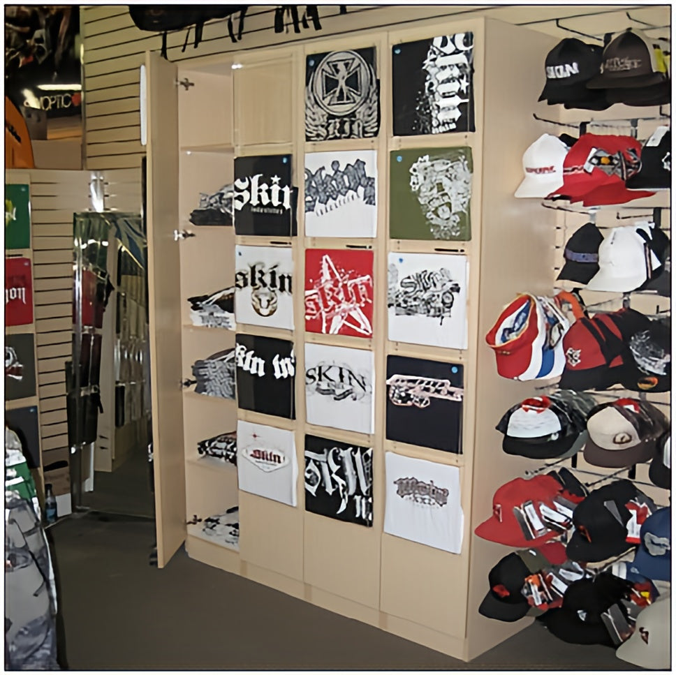 TSHIRT DISPLAY DOORS three