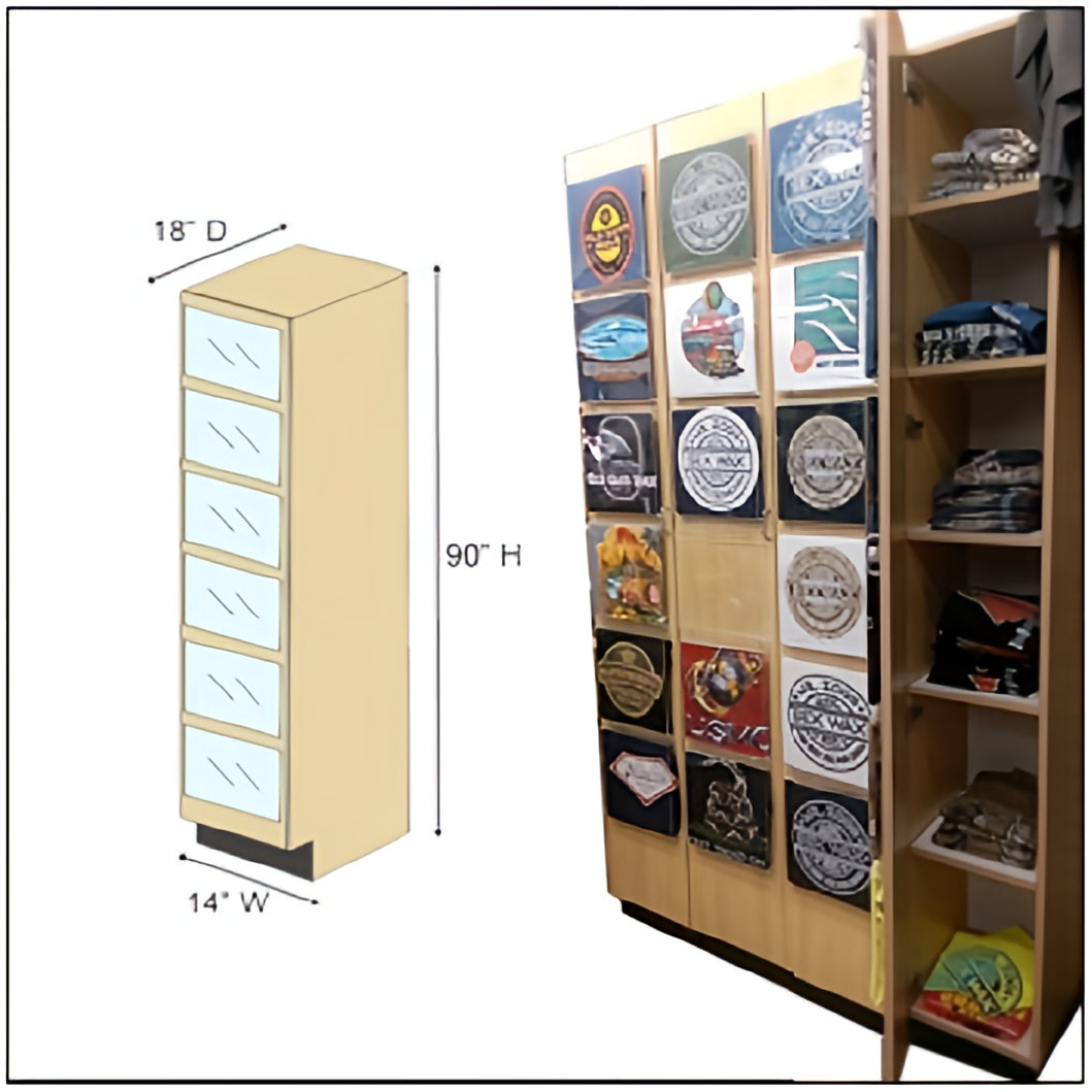 TSHIRT DISPLAY DOORS two