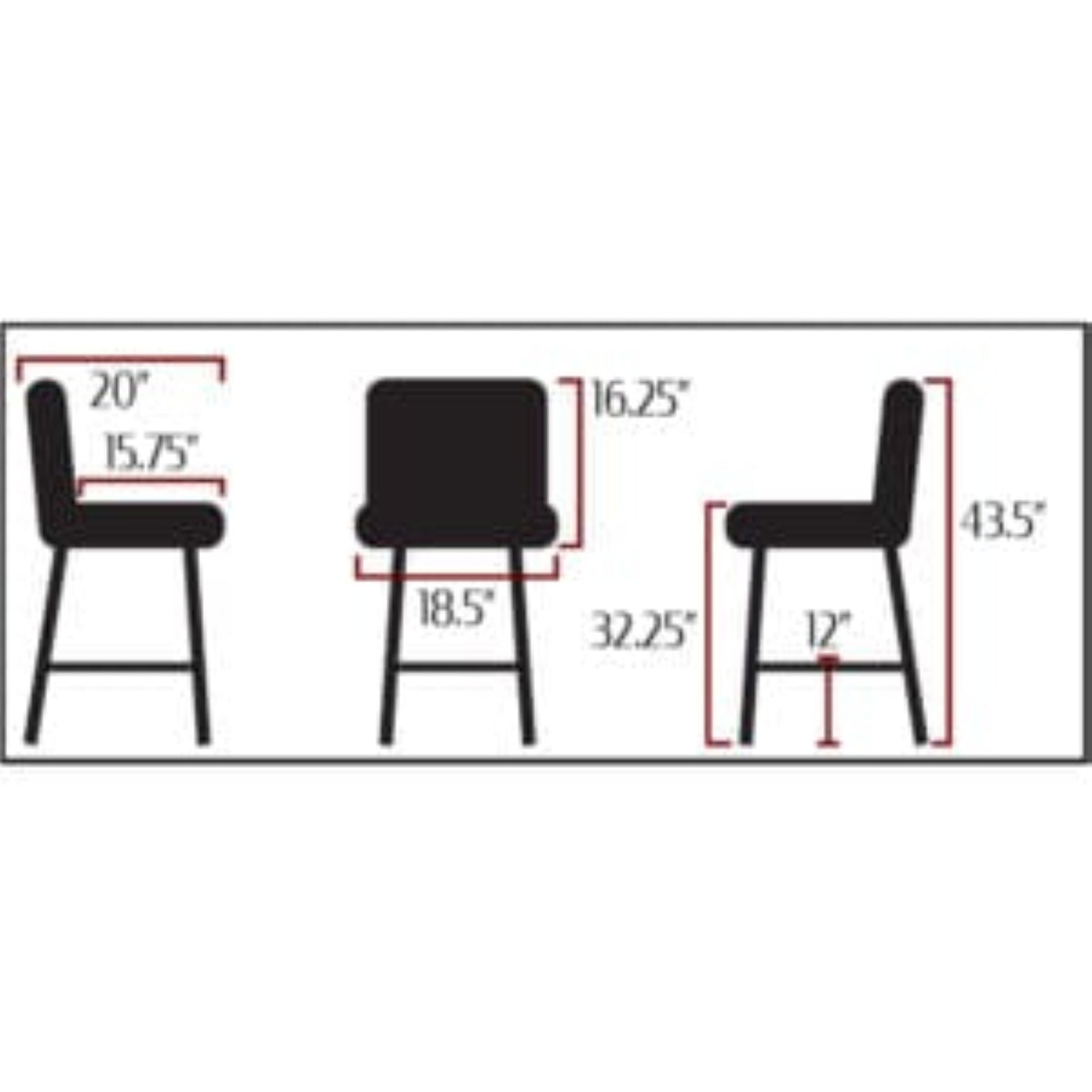 Amata bar stool dimensions