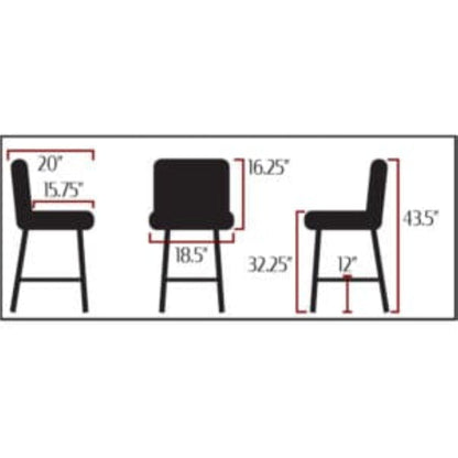 Amata bar stool dimensions