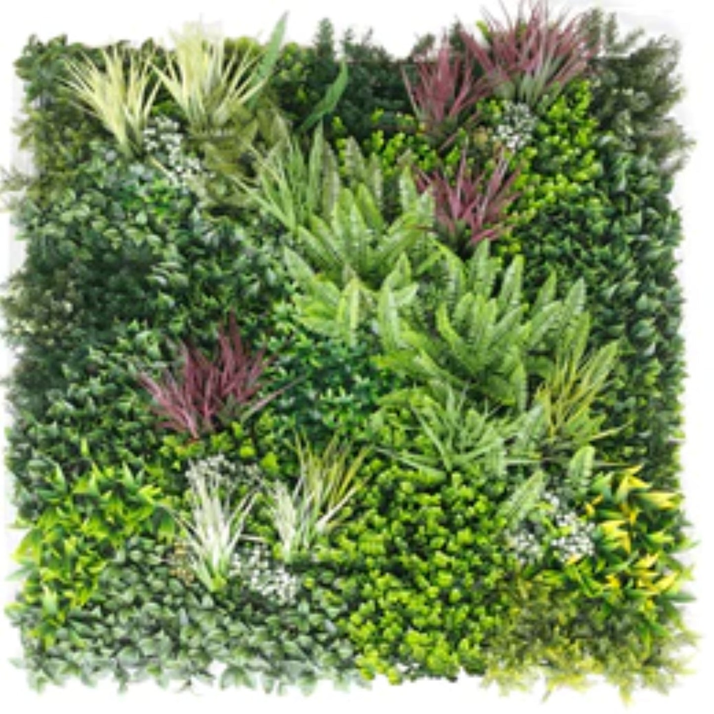 Luxury Urban Greenery artificial vertical garden panel measuring 40 by 40 inches