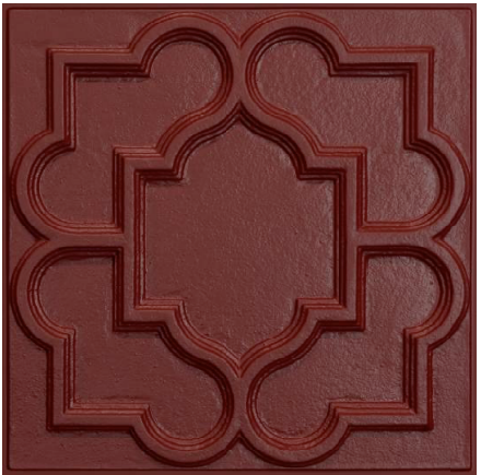 Victorian Ceiling Tiles In Merlot
