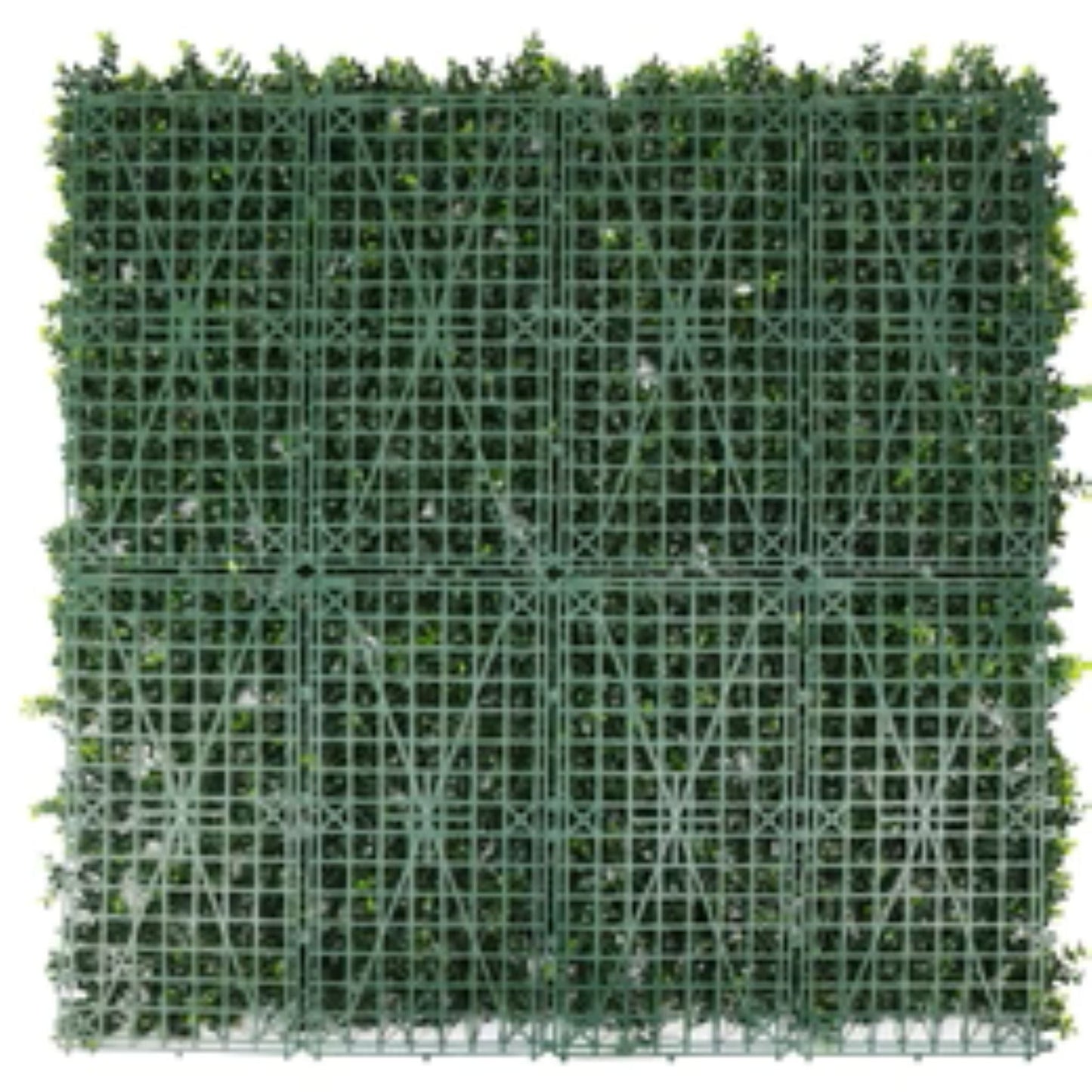 commercial-grade artificial boxwood wall panel back view