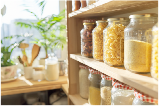 Wood shelving one