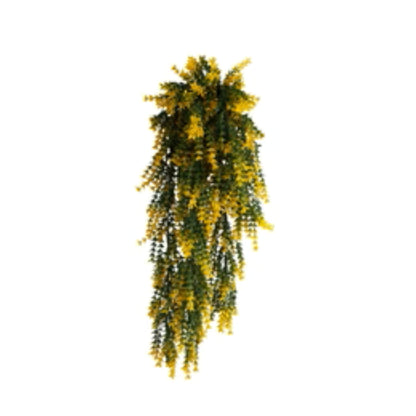 Artificial yellow and green willow leaf hanging garland