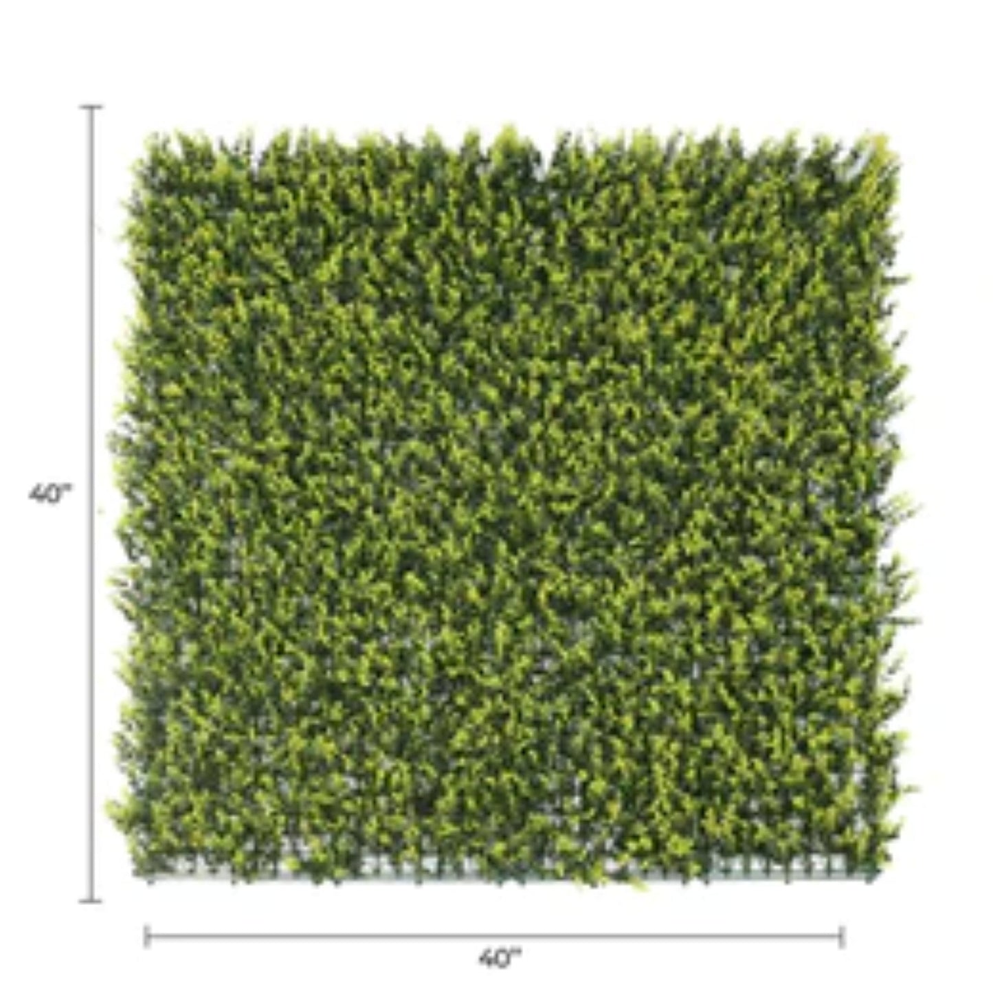 yellow artificial boxwood hedge panel 40x40 with dimensions