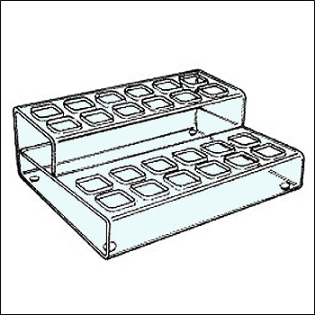2-Tier Acrylic Lipstick Holders - Square Holes - 1