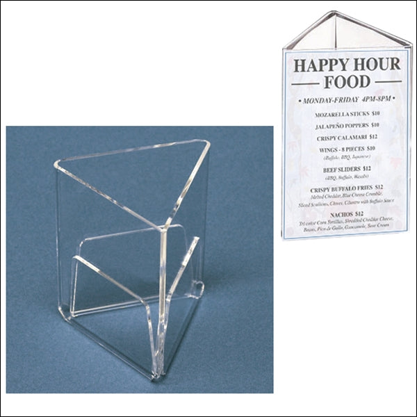 Countertop 3-Sided Triangle Acrylic Sign - Multiple Sizes - 1
