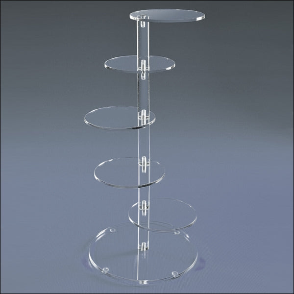 Acrylic 5 Round Shelf Tower Display - 1
