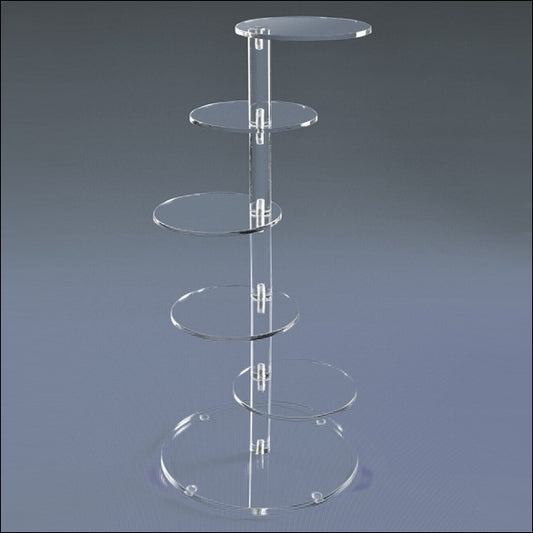 Acrylic 5 Round Shelf Tower Display - 1