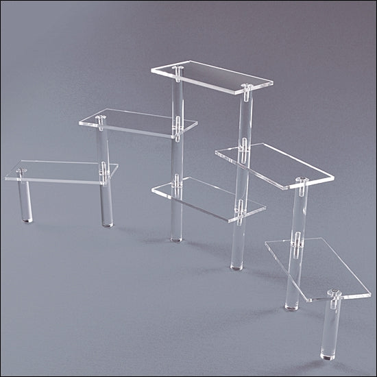 Acrylic Rectangle Platform Tier Display - Multi-Sizes - 1