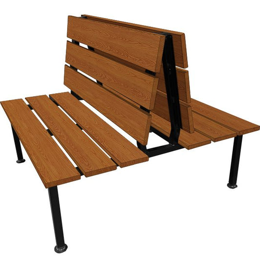 Cascade restaurant booth in autumn haze finish with durable steel frame